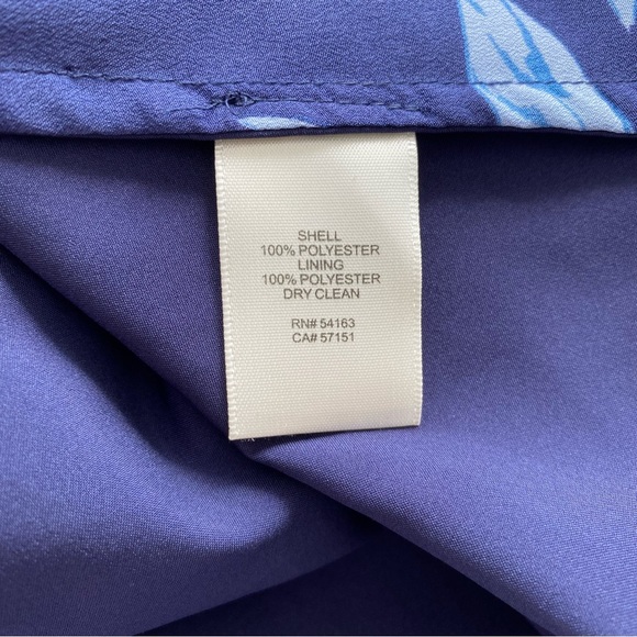 Eliza J Spring Winter Chic Floral Print Faux Wrap Tie Waist Midi Dress Navy - Picture 10 of 10